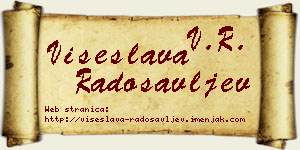 Višeslava Radosavljev vizit kartica